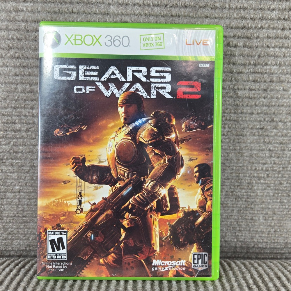 Microsoft Gears of War 2 Xbox 360 Green Complete Third-Person Shooter Video Game